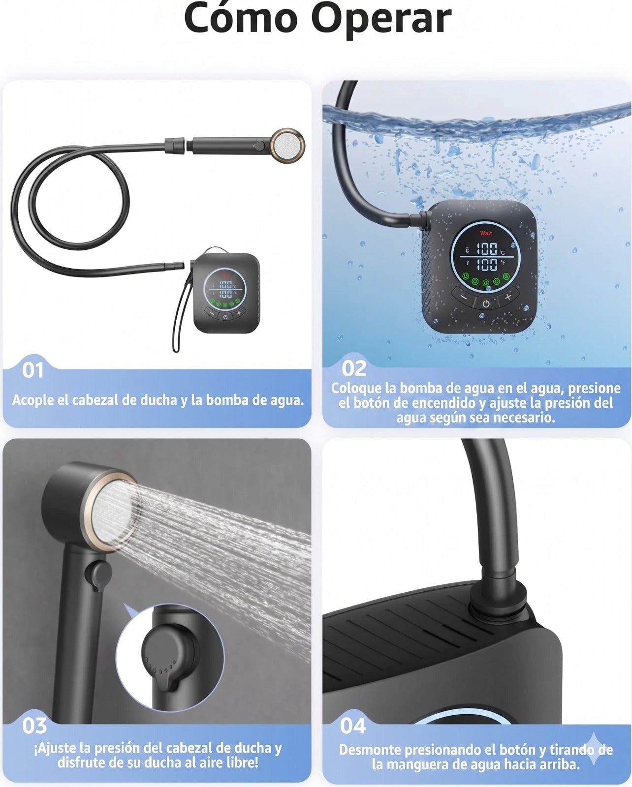 DUCHA PORTATIL PARA CAMPING JY-2643