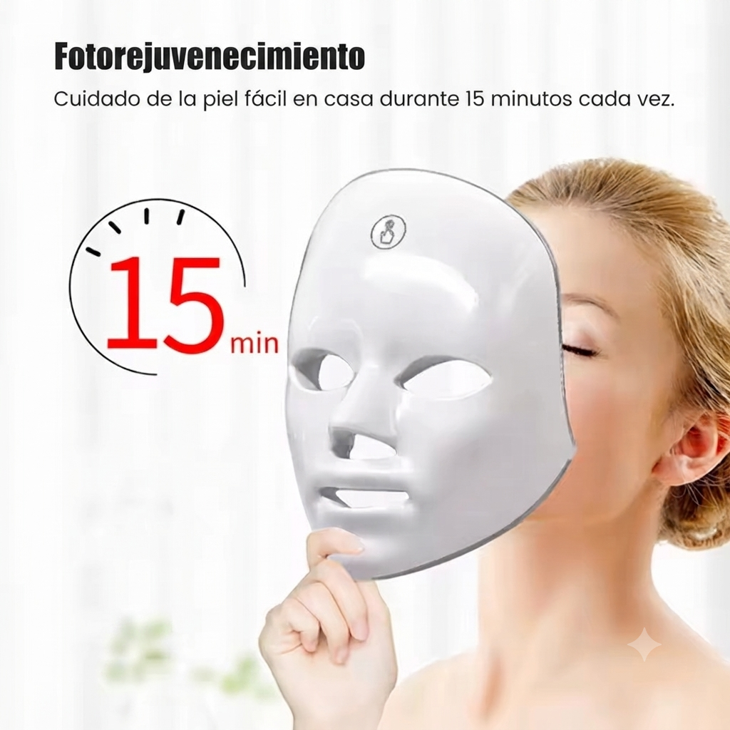 Mascara Facial Led y DE REGALO un Cepillo Alisador